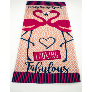 Плажна кърпа с дизайн Fabulous Flamingo