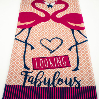 Плажна кърпа с дизайн Fabulous Flamingo