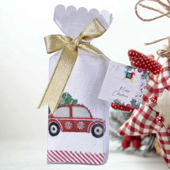 Декоративна празнична кърпа White Car