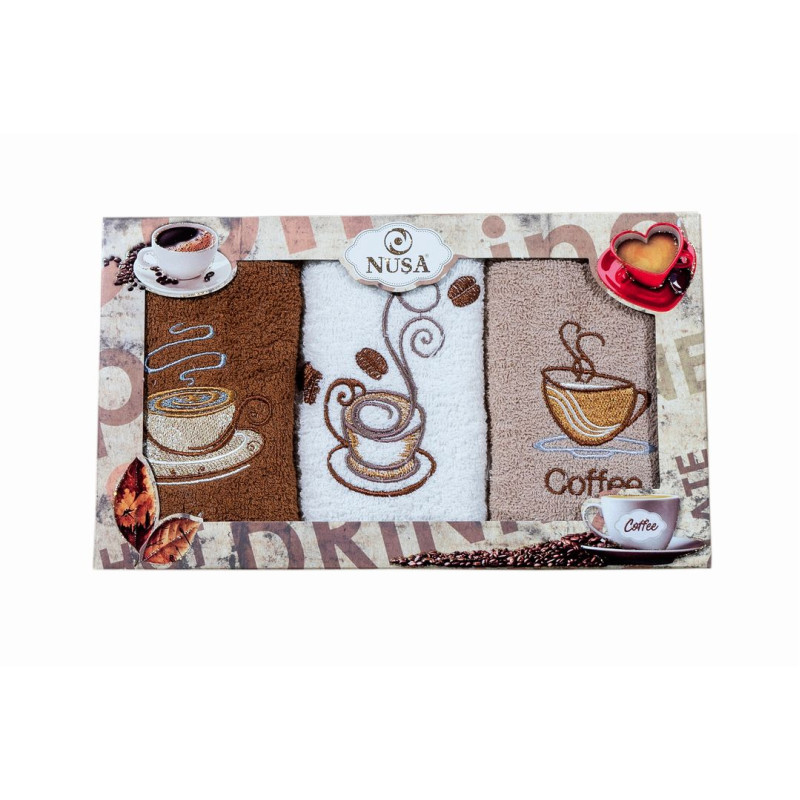 Комплект от три кухненски кърпи CoffeeTime