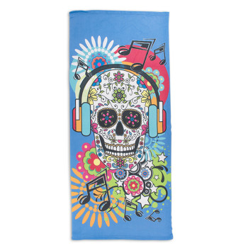 Кърпа за плаж пиратски дизайн Happy Skull