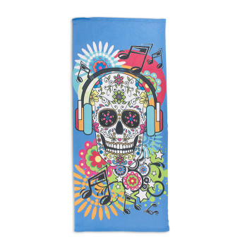 Кърпа за плаж пиратски дизайн Happy Skull