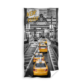 Памучна плажна кърпа с ефектен 3D дизайн New York