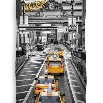 Памучна плажна кърпа с ефектен 3D дизайн New York