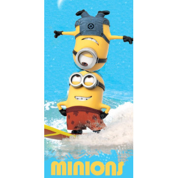 Плажна кърпа 100% памук с дизайн MINIONS