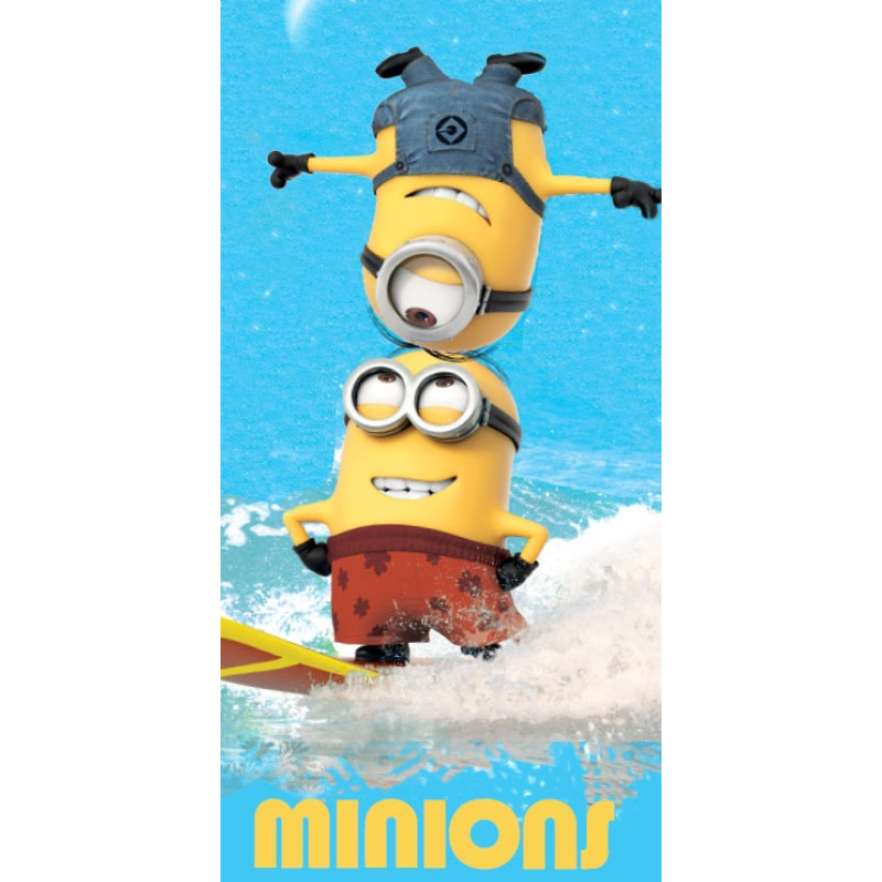 Плажна кърпа 100% памук с дизайн MINIONS