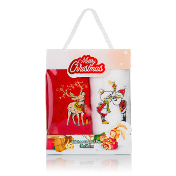 Комплект коледни кърпи Gift, 2 броя