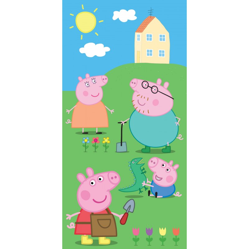 Памучна плажна кърпа Peppa's Family