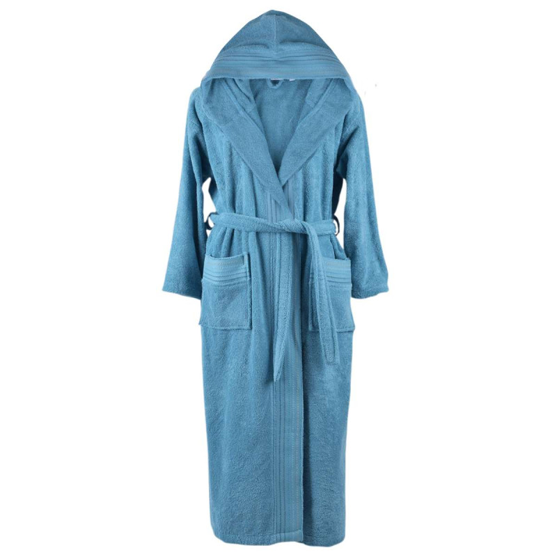 Хавлиен халат тюркоаз тип с качулка модел Ellegance размер XL  