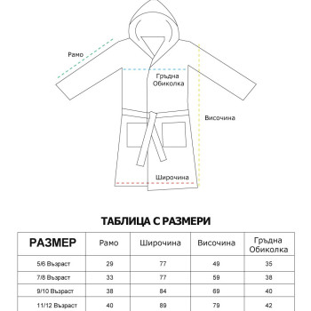Детски бюджетен халат за баня в бежово