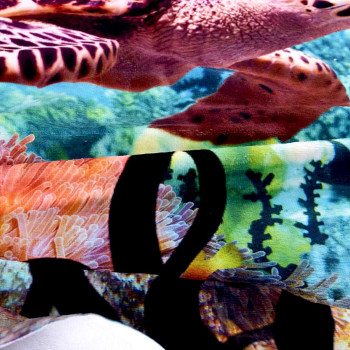 Плажна кърпа памучна с подводен пейзаж „Ocean Floor“
