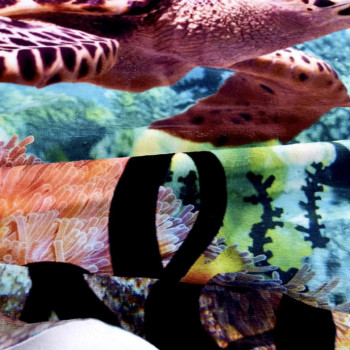 Плажна кърпа памучна дизайн с морска костенурка