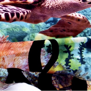 Плажна кърпа памучна дизайн с морска костенурка