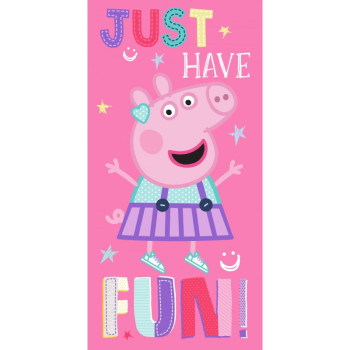 Памучна плажна кърпа в розово Peppa Pig Fun