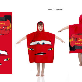 Плажно пончо за деца декорация Cars