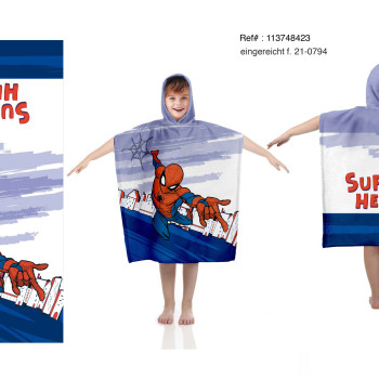 Плажно пончо за деца декорация Spiderman