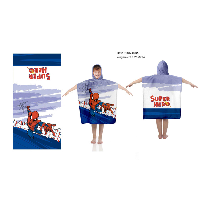 Плажно пончо за деца декорация Spiderman