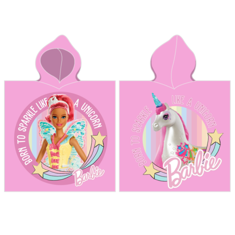 Плажно пончо за момичета с мотив Barbie Unicorn