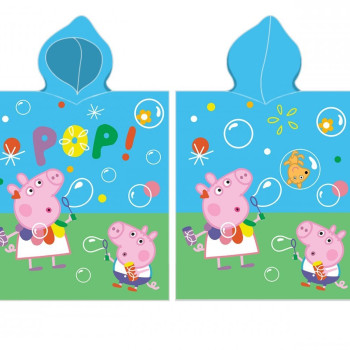 Плажно пончо с дизайн Peppa Pig Bubbles
