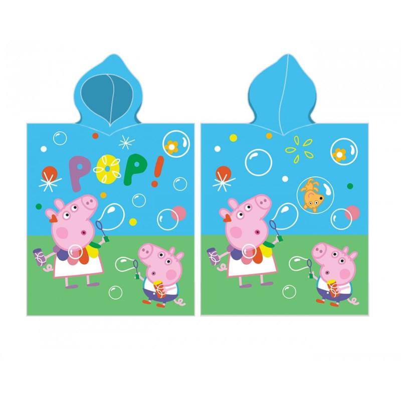 Плажно пончо с дизайн Peppa Pig Bubbles