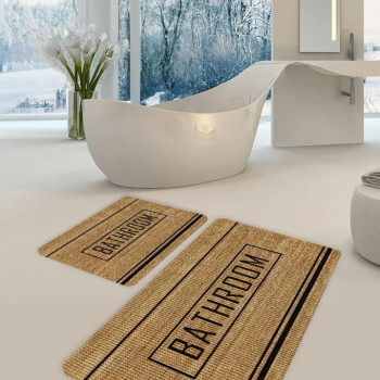 Килимче за баня или дом с мотив Bathroom размер 40x60