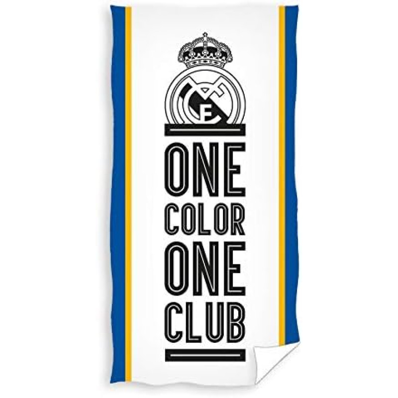 Футболна плажна кърпа Real Madrid One, памучна, 70x140 см