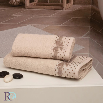 Amaya – бежова хавлиена кърпа, 90х150 см