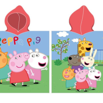 Плажно детско пончо Peppa Pig забавление