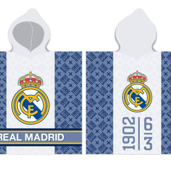 Детско пончо футболен дизайн Real Madrid 1902 