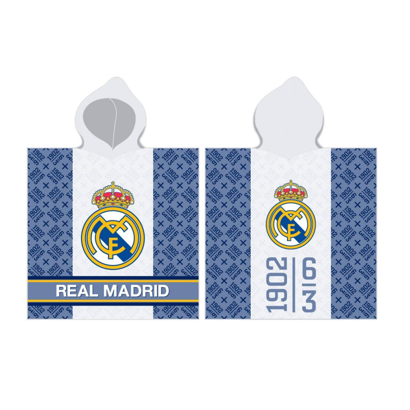 Детско пончо футболен дизайн Real Madrid 1902 