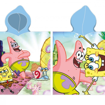 Плажно детско пончо Sponge Bob аниме дизайн