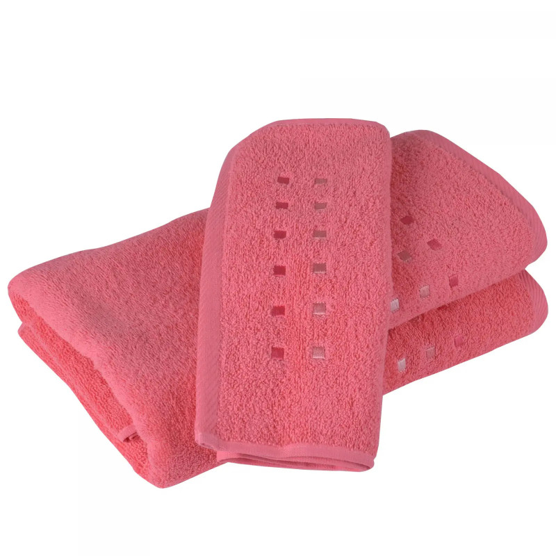 Хавлиена кърпа Kloe коралов цвят, размер 70х140 см