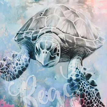 Памучна плажна кърпа Turtle – очарователна костенурка за весели летни мигове