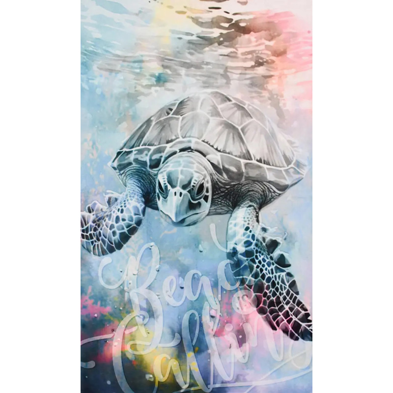 Памучна плажна кърпа Turtle – очарователна костенурка за весели летни мигове