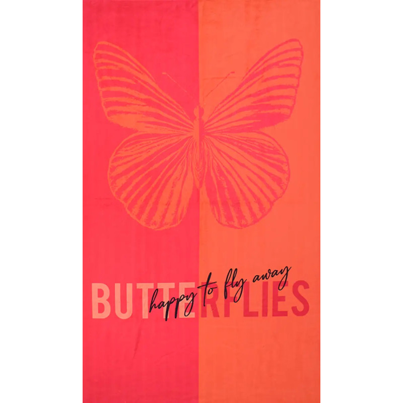 Памучна плажна кърпа Butterfly 2 – пъстри пеперуди за слънчево настроение