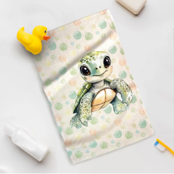 Хавлиена кърпа с мила костенурка за нежна детска грижа Turtle