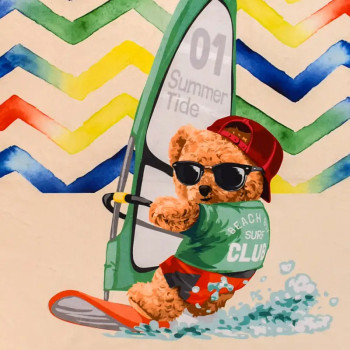 Детска плажна кърпа Surfing – вълни и сърф за приключенски дух