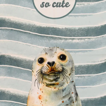 Детска плажна кърпа Seal – мило тюленче за забавления край водата