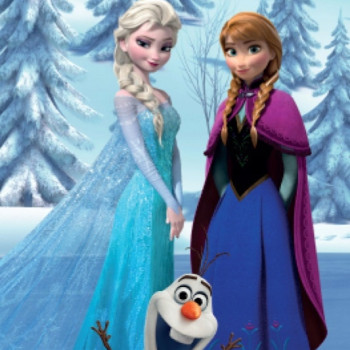 Памучна плажна кърпа Frozen – любими героини за вълшебни летни дни