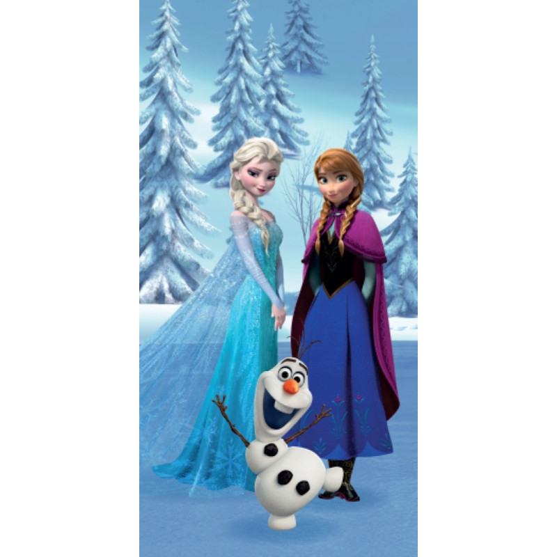 Памучна плажна кърпа Frozen – любими героини за вълшебни летни дни
