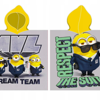 Памучно плажно пончо Minions Respect – комфорт и забава на плажа