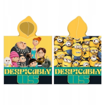 Памучно плажно пончо Despicable – стилен избор за малки почитатели на анимацията