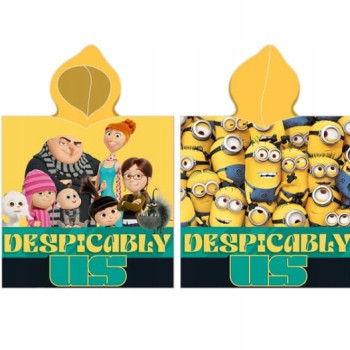 Памучно плажно пончо Despicable – стилен избор за малки почитатели на анимацията