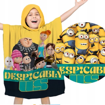 Памучно плажно пончо Despicable – стилен избор за малки почитатели на анимацията