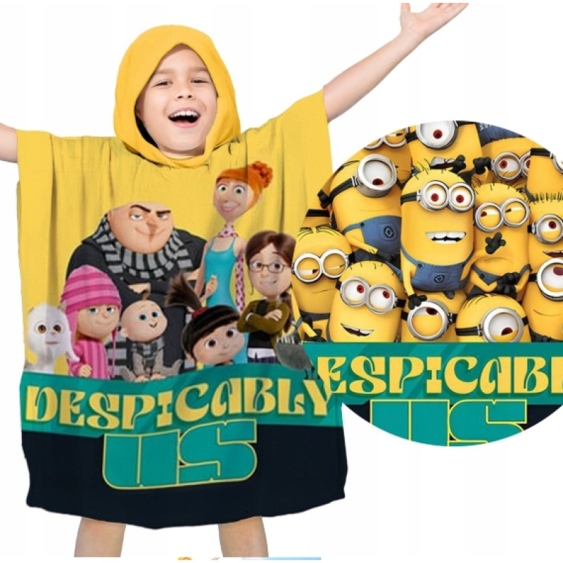 Памучно плажно пончо Despicable – стилен избор за малки почитатели на анимацията