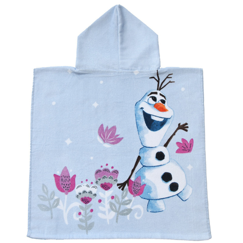Памучно плажно пончо Frozen Elsa за малки принцеси