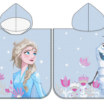 Памучно плажно пончо Frozen Elsa за малки принцеси