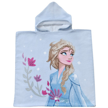 Памучно плажно пончо Frozen Elsa за малки принцеси