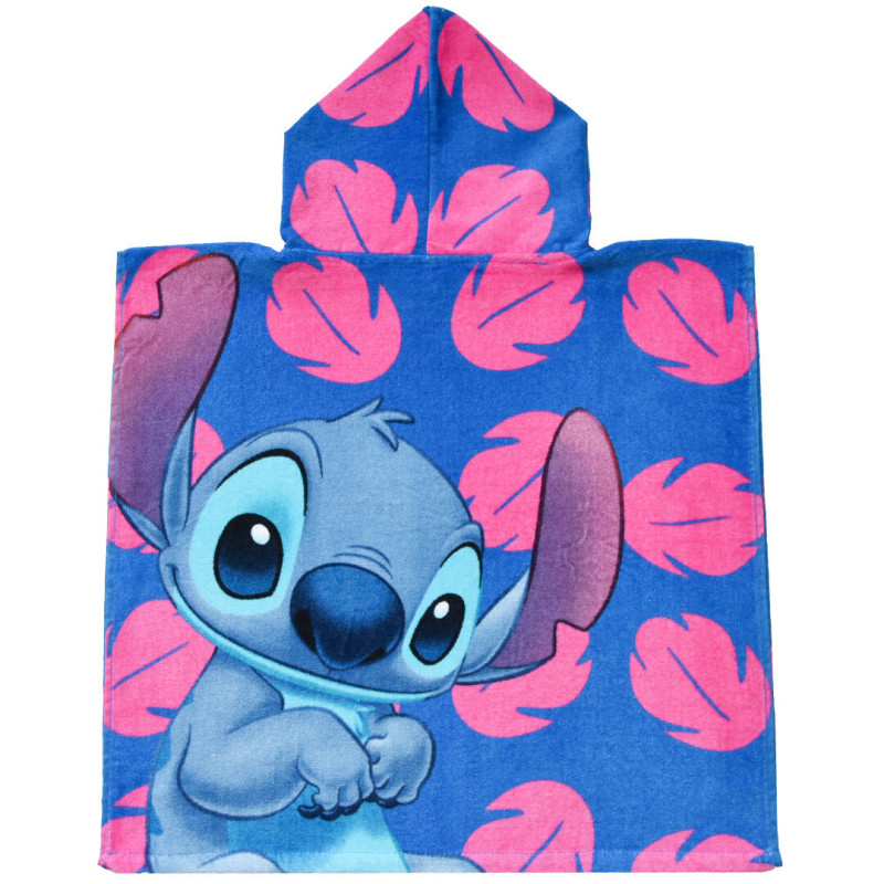 Памучно плажно пончо Stitch Leaves с флорален дизайн