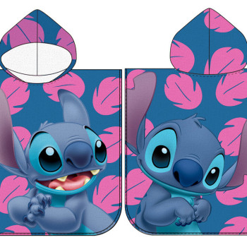 Памучно плажно пончо Stitch Leaves с флорален дизайн
